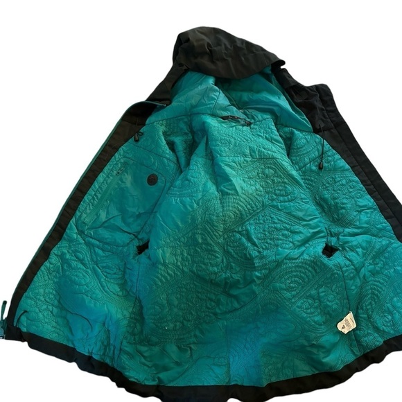 Stoic Welder Lo Softshell Jacket Women’s Sz S/4-6 Black Teal Hoodie Lightweight - Picture 10 of 11